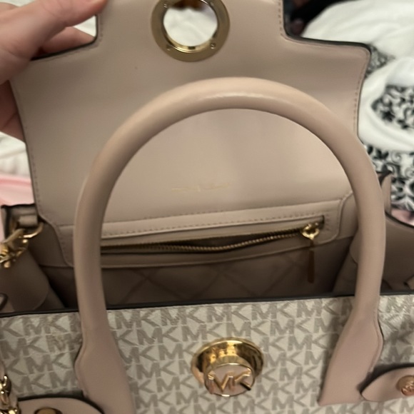 Michael Kors pink and tan purse! - Picture 3 of 3